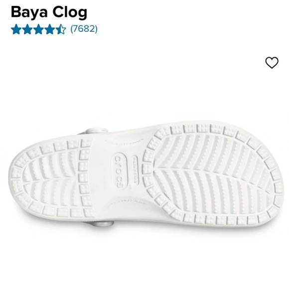 CROCS HTF BAYA CLOGS BRIGHT WHITE New with Tags Women’s 10/Men’s 8 - Picture 4 of 11